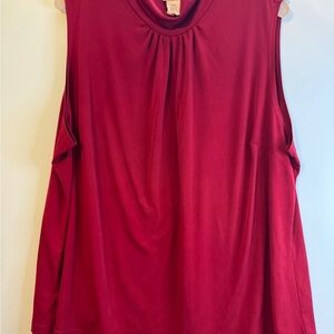 Fashion Bug Red Sleeveless Relaxed Tank Top